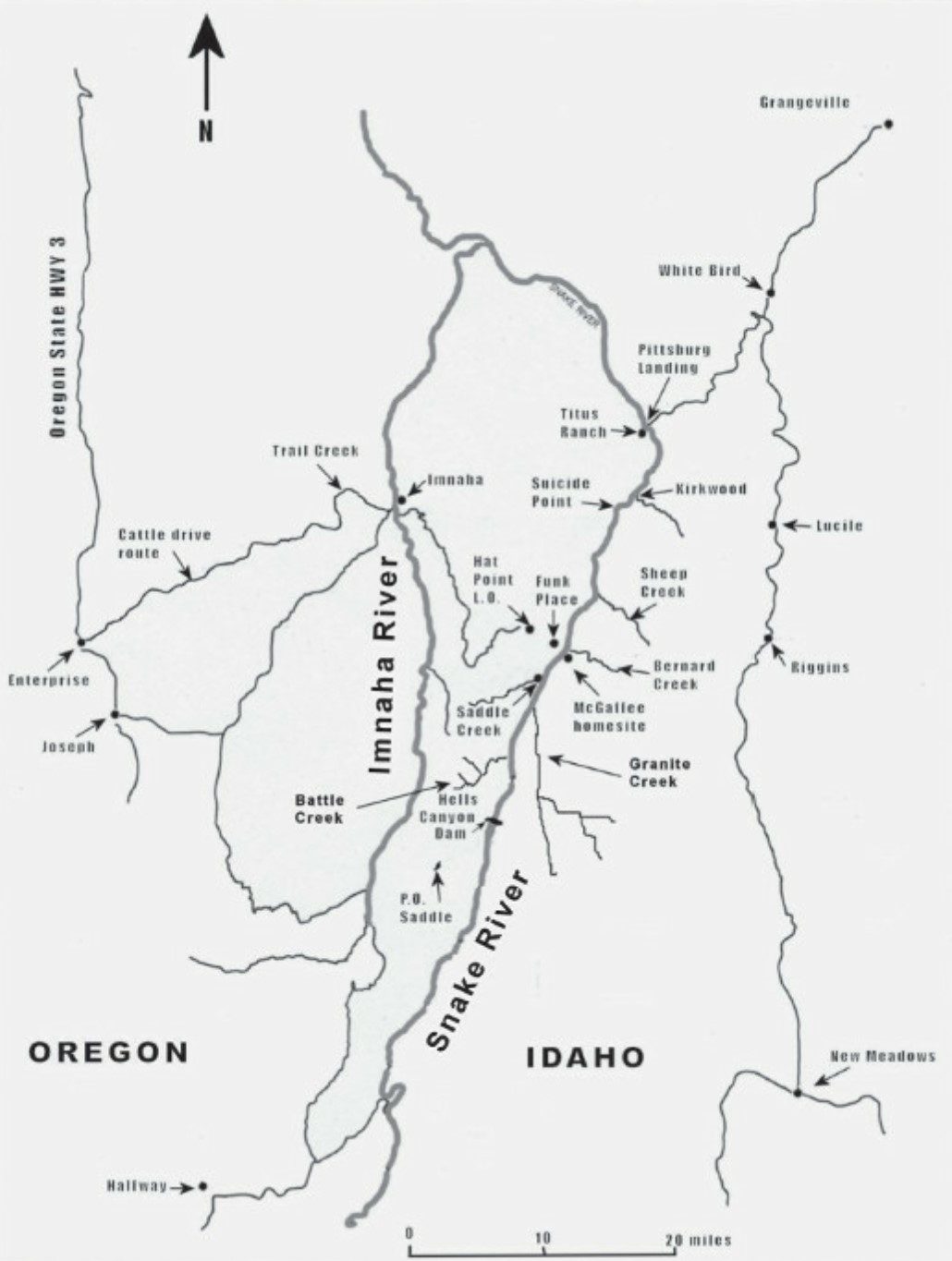 Imnaha-and-Snake-map - Oregon Trail Genealogy